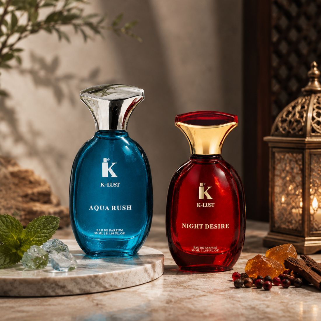 K-LUST (Buy 1 Get 1 Combo) Long Lasting Perfume Gift Set  | Premium Eau De Parfum Collection for Men, Women & Couples | Perfume Combo