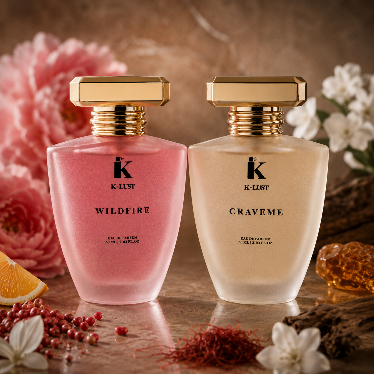 K-LUST (Buy 1 Get 1 Combo) Long Lasting Perfume Gift Set  | Premium Eau De Parfum Collection for Men, Women & Couples | Perfume Combo