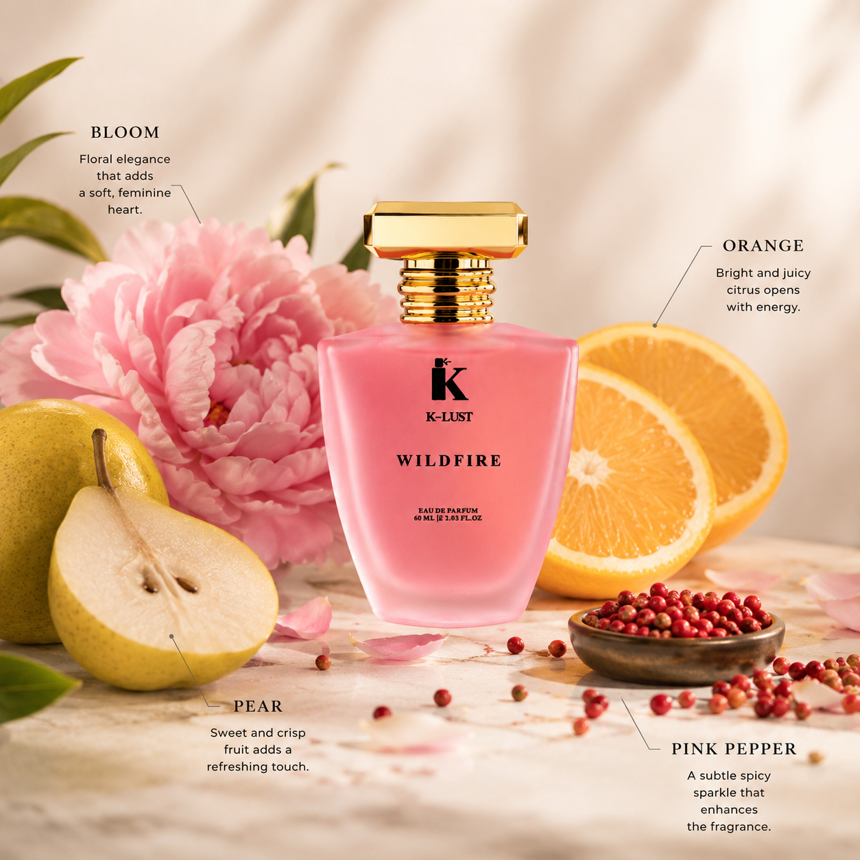 K-Lust Wild Fire Perfume for Women – Bold & Long-Lasting Fragrance 60ml