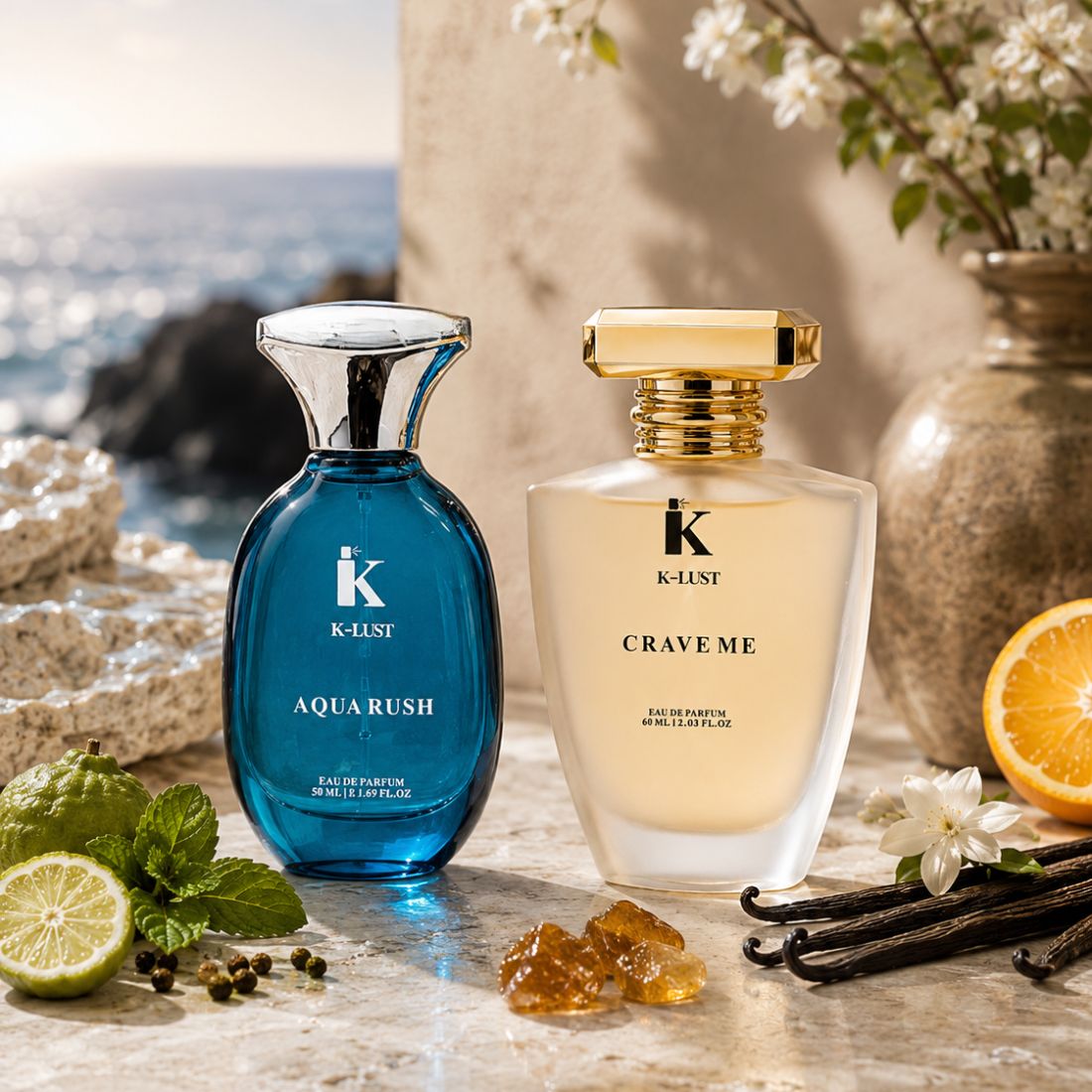 K-LUST (Buy 1 Get 1 Combo) Long Lasting Perfume Gift Set  | Premium Eau De Parfum Collection for Men, Women & Couples | Perfume Combo