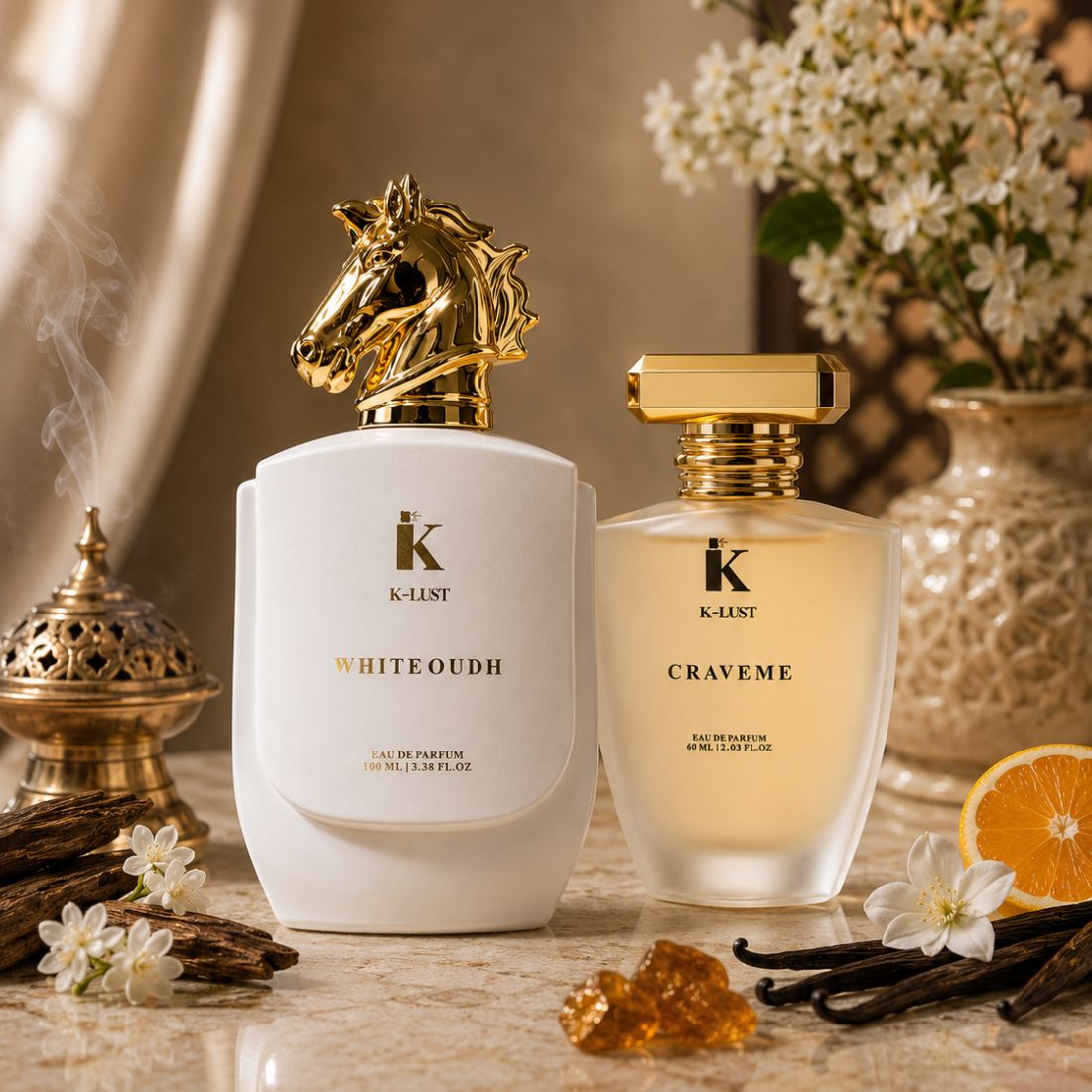K-LUST (Buy 1 Get 1 Combo) Long Lasting Perfume Gift Set  | Premium Eau De Parfum Collection for Men, Women & Couples | Perfume Combo