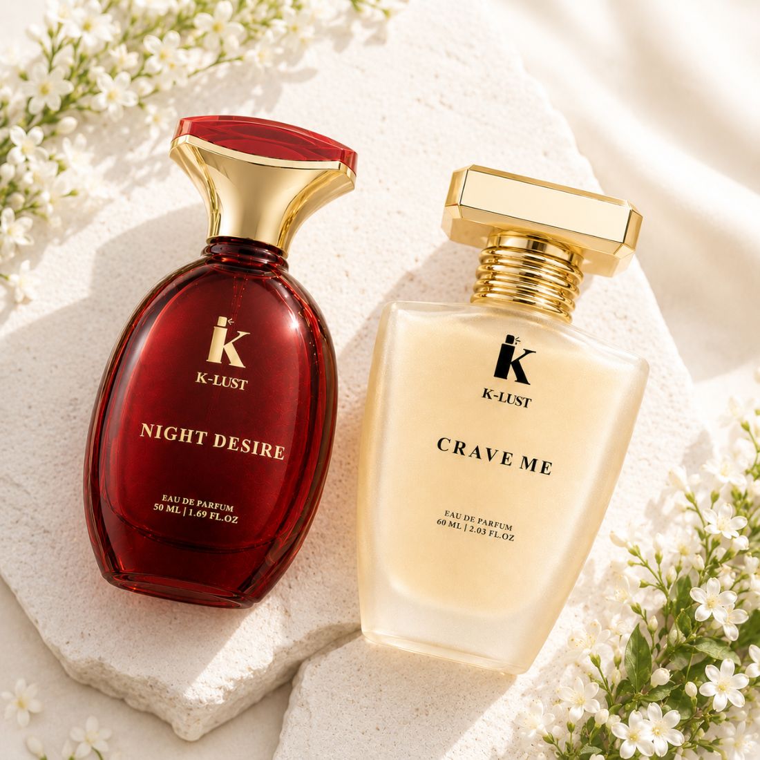 K-LUST (Buy 1 Get 1 Combo) Long Lasting Perfume Gift Set  | Premium Eau De Parfum Collection for Men, Women & Couples | Perfume Combo