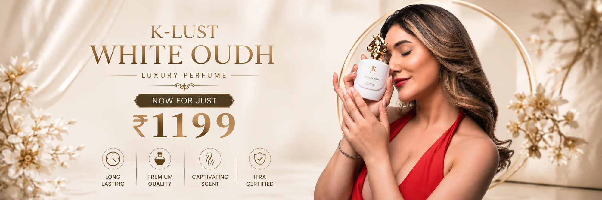 K-Lust White Oudh luxury perfume — 100ml unisex Eau De Parfum. Long lasting, IFRA certified.